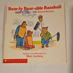 Scholastic Bear-ly Bear-able Baseball Book - Red and Blue